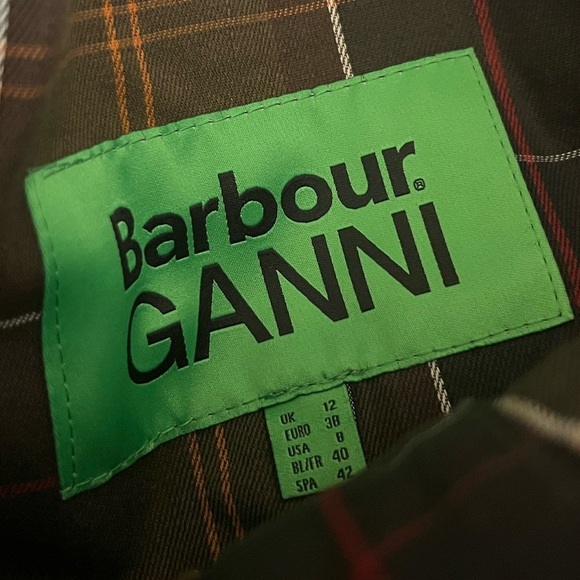 Barbour x GANNI Khaki Mini Skirt NWT SIze US 8 - Picture 7 of 10